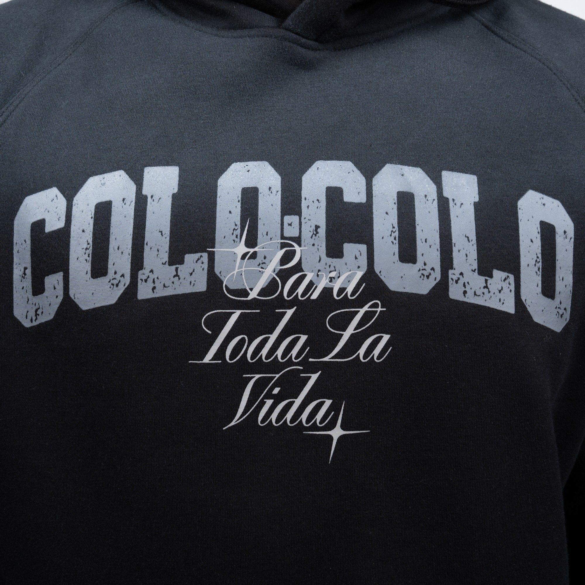 Polerón Colo-Colo Urbano Hoodie Para Toda La Vida Negro-2