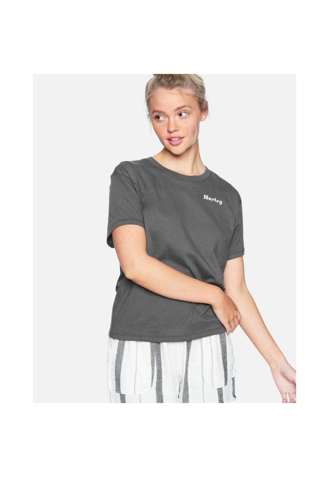 Polera Morro Perfect Girlfriend Crew Grey Hurley-0