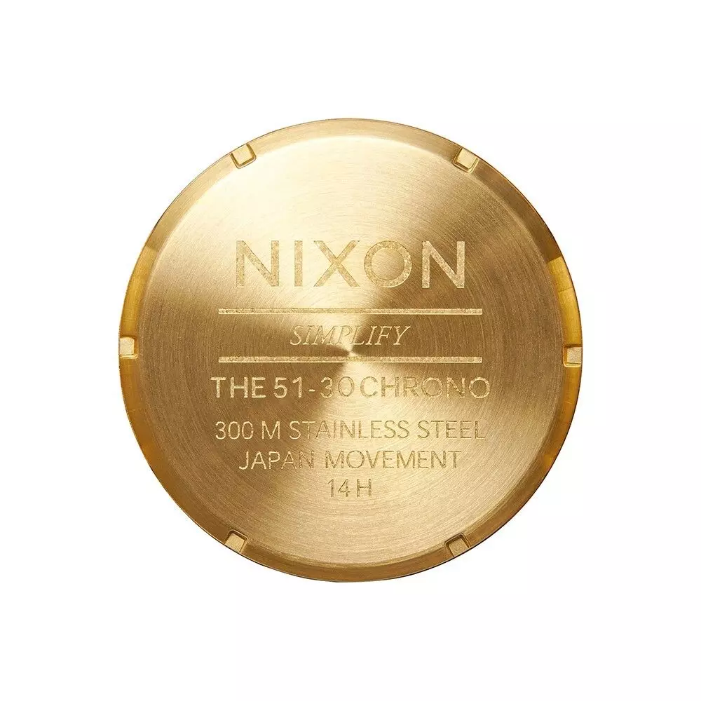 Reloj Nixon 51-30 Chrono All Gold Black-3