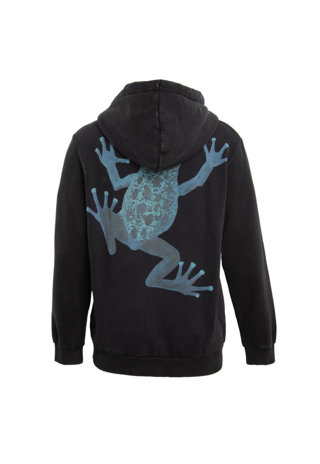 Poleron Men Full Zipper Frog Black-1