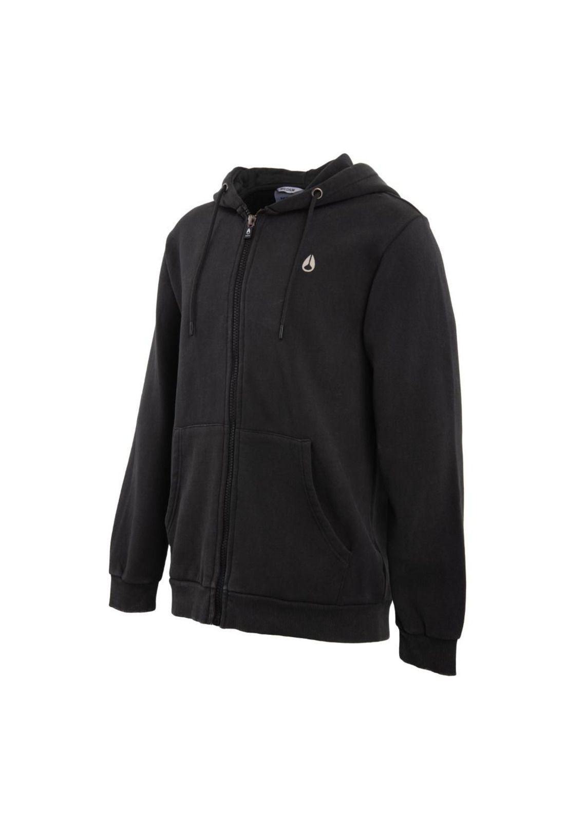 Poleron Men Full Zipper Frog Black-2