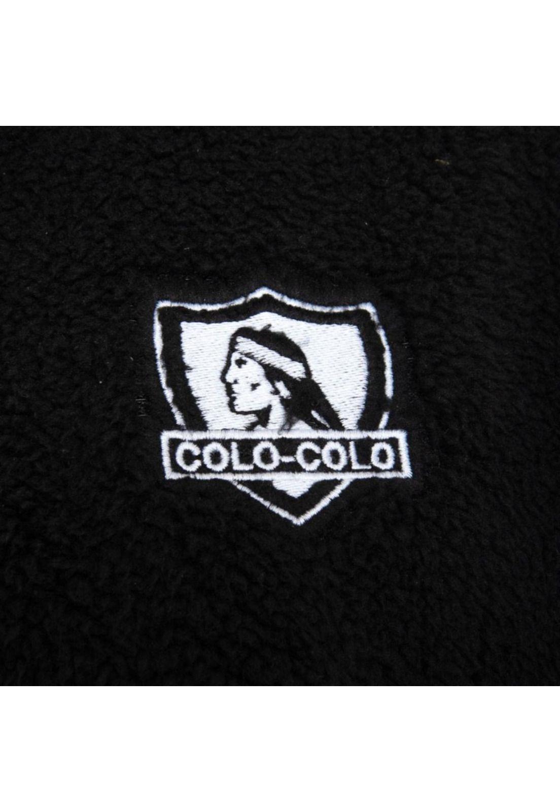 Poleron Sherpa Colo Colo Urbano "Escudo blanco" Negra-3