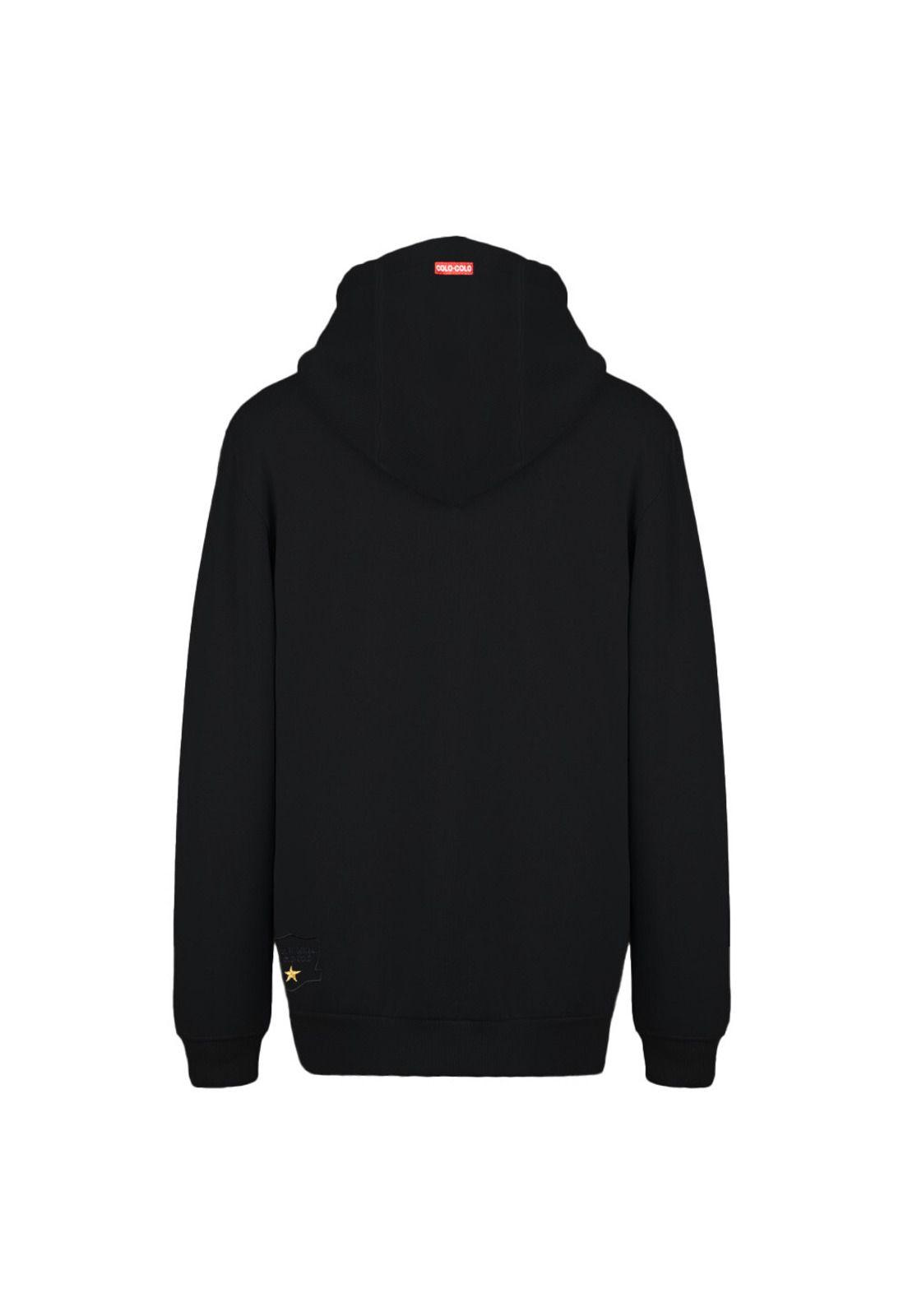 Polerón Colo Colo Urbano Hoodie Negro Rosas Amor Eterno-1