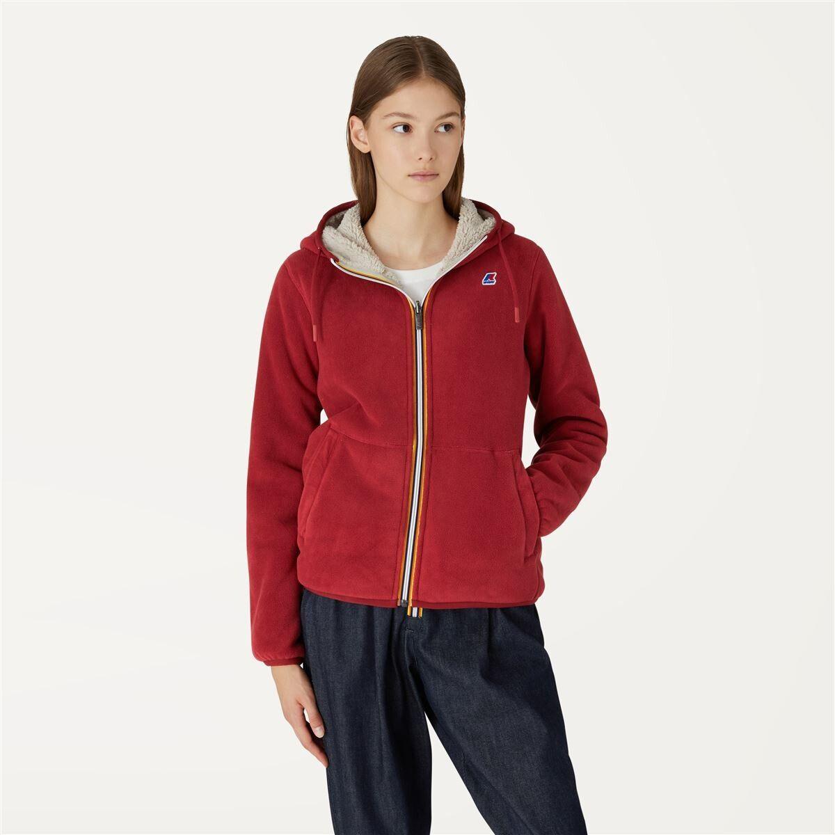 Polar Women Reversible K-Way Lily Red Dark Beige Grey-2