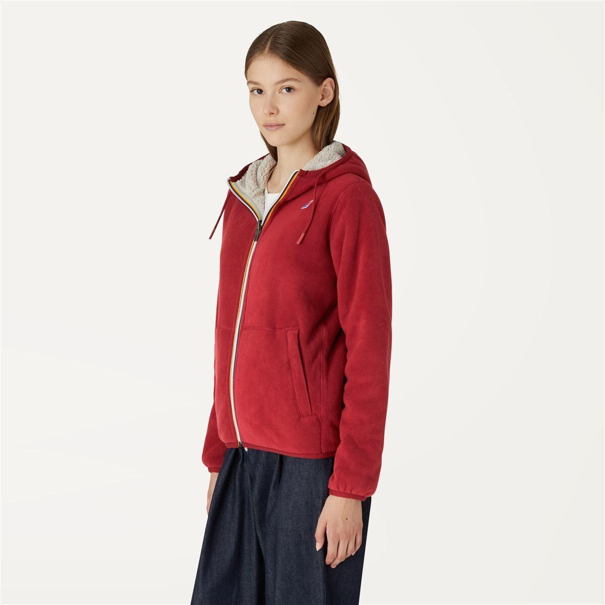 Polar Women Reversible K-Way Lily Red Dark Beige Grey-3