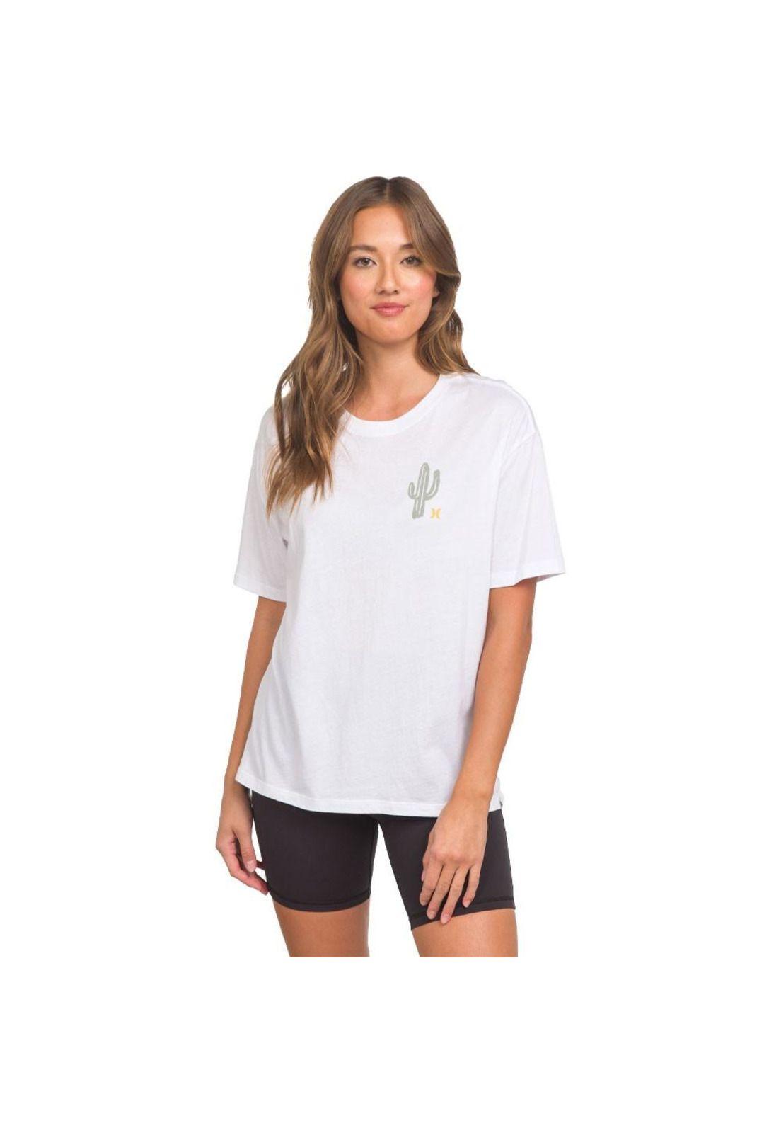 Polera Zona Boyfriend Tee Bright White Hurley-0