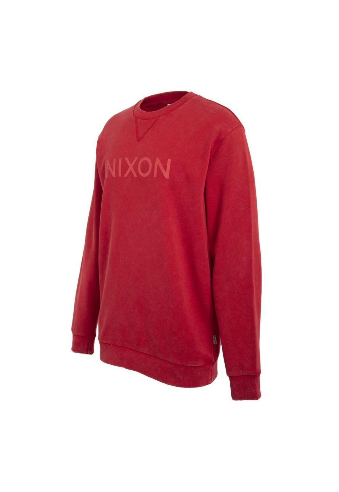 Poleron Men Crew Red Logo Front-1
