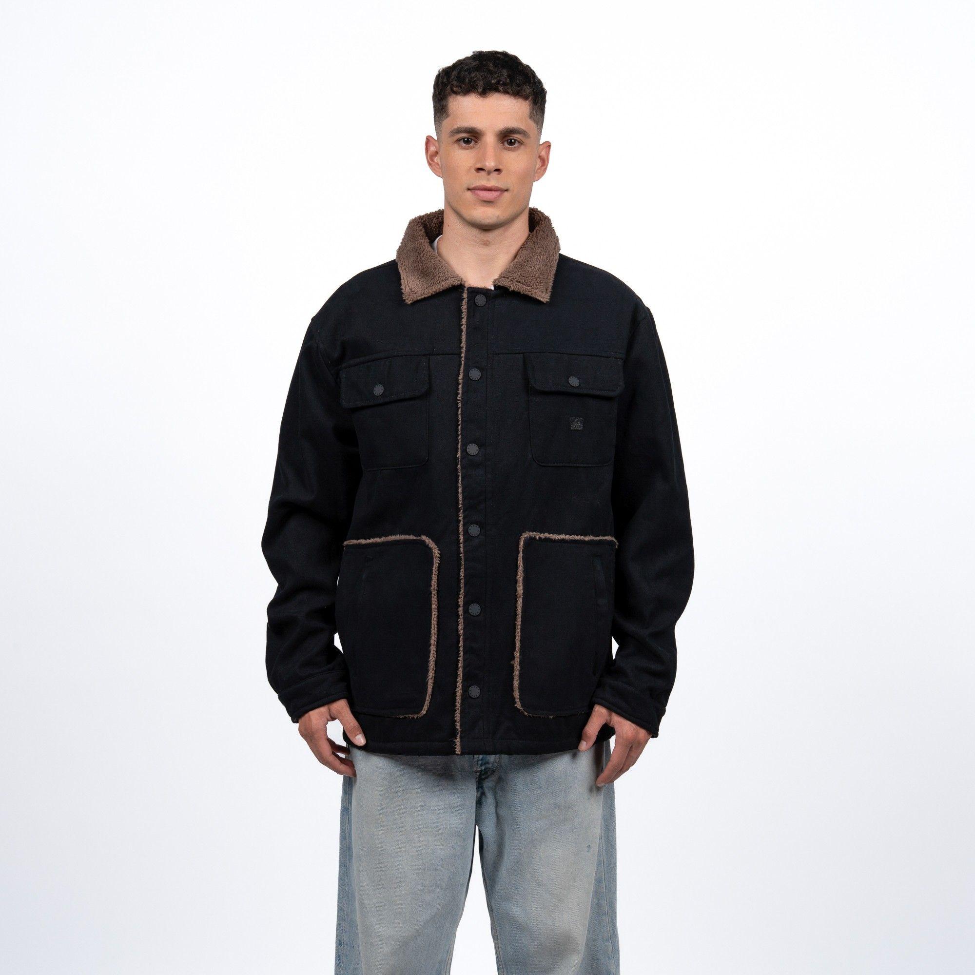 Casaca Reef Men Black Brown Buttons-3