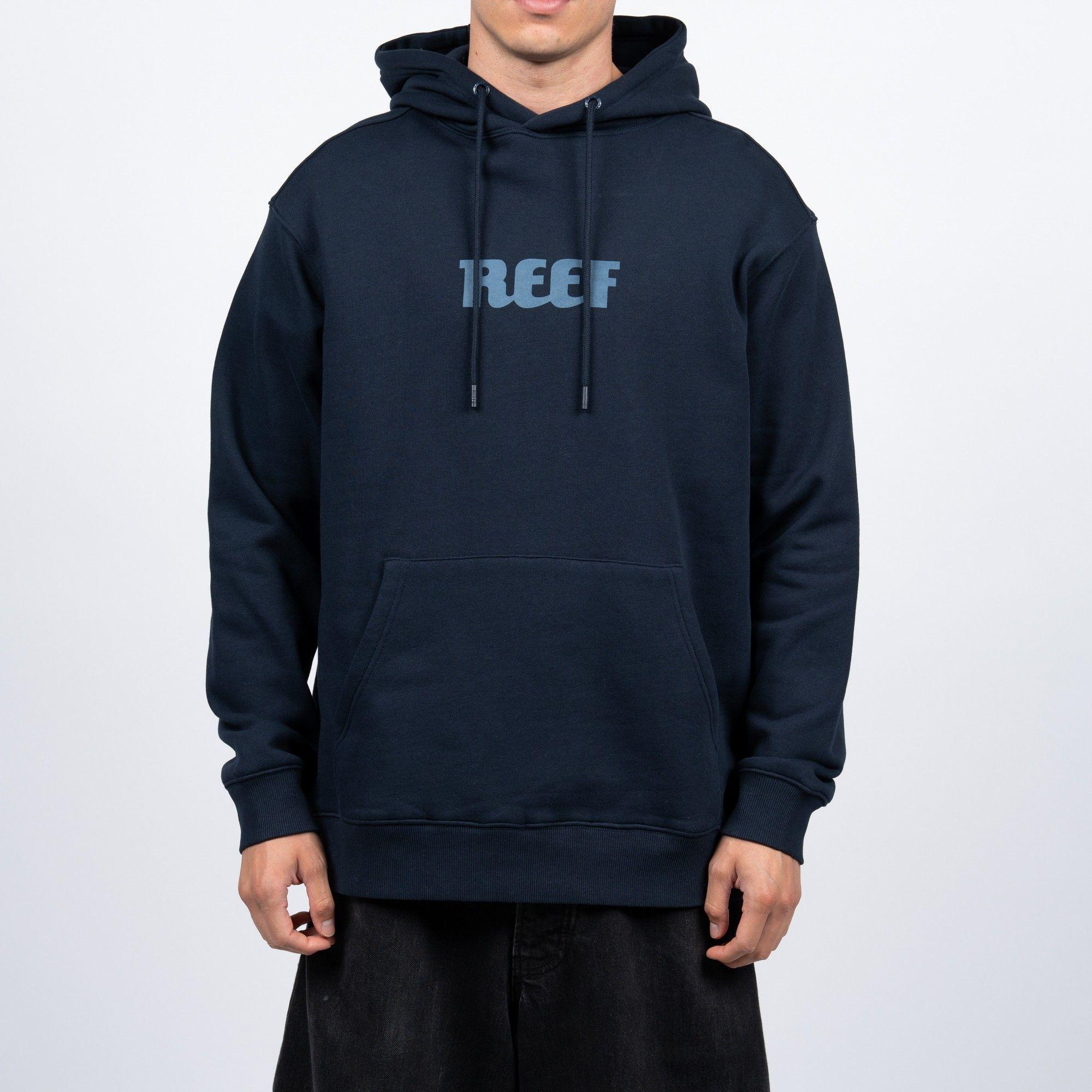 Polerón Hoodie Reef Men Blue Logo Light Blue-3