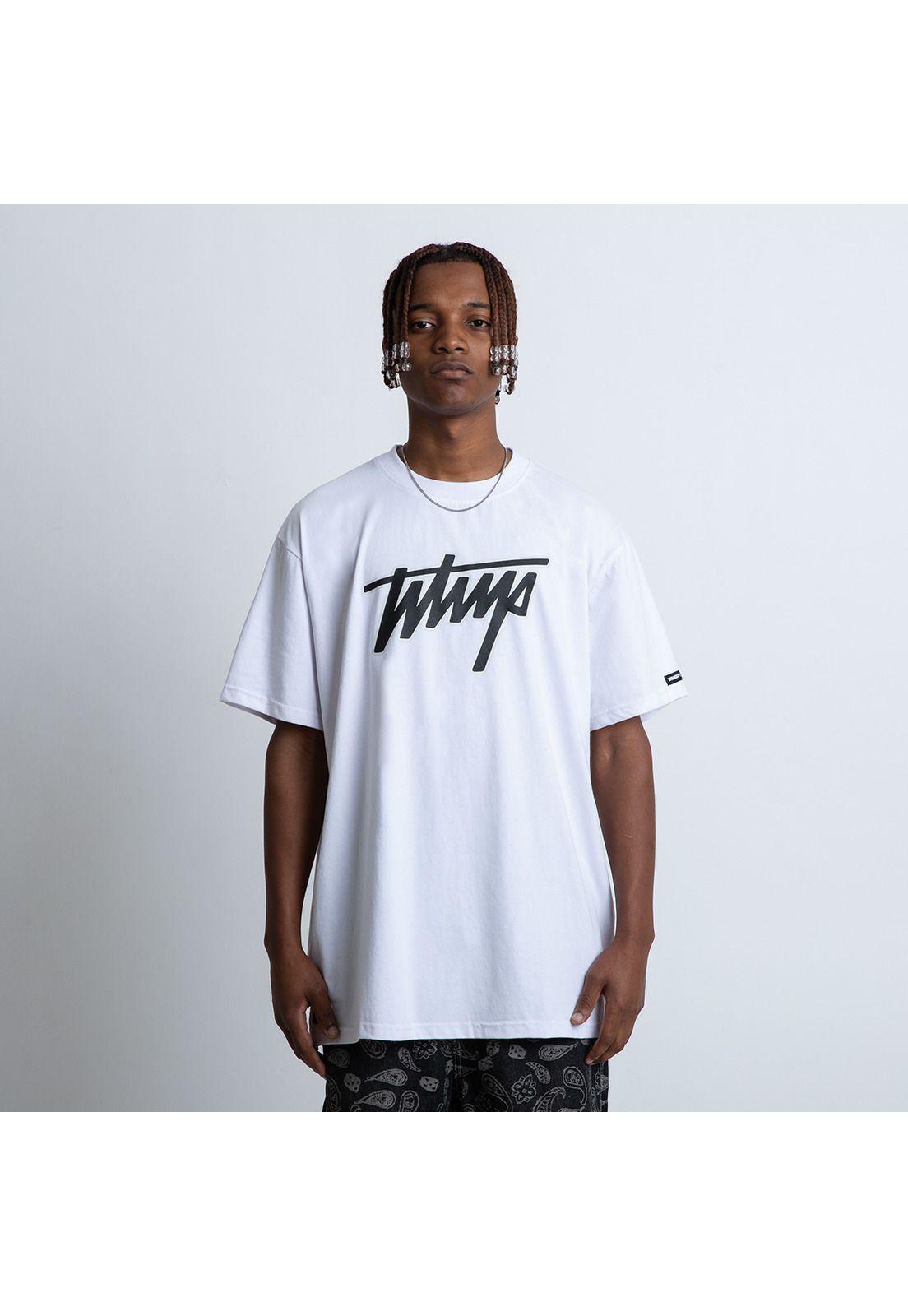 Polera V3 Logo White Black-1
