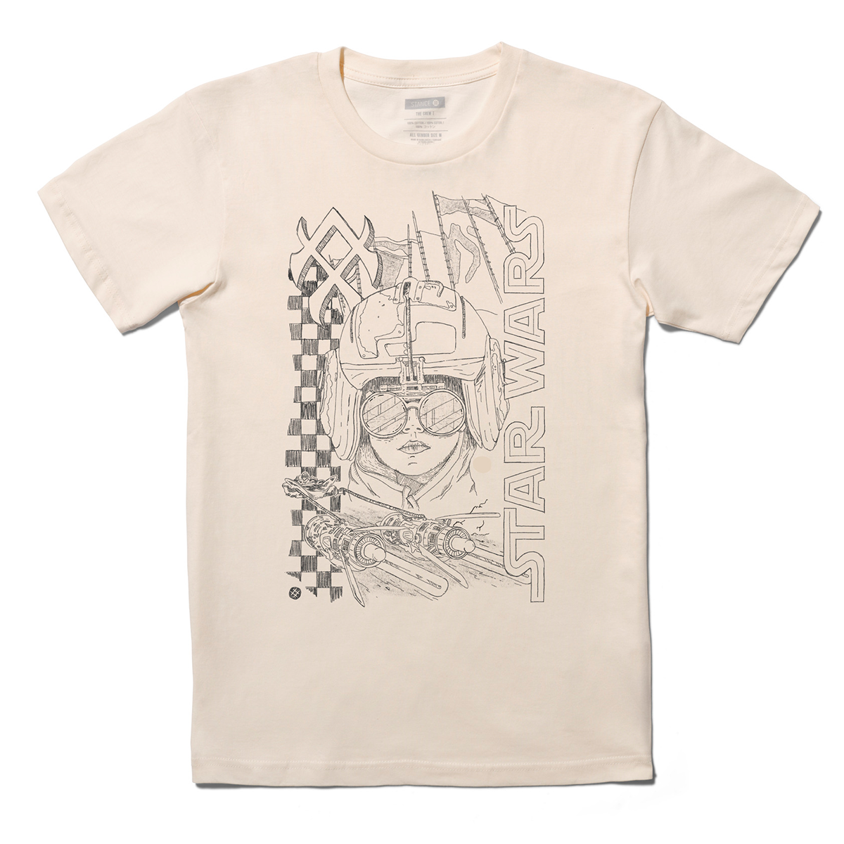 Polera Stance Anakin Vintage White-0