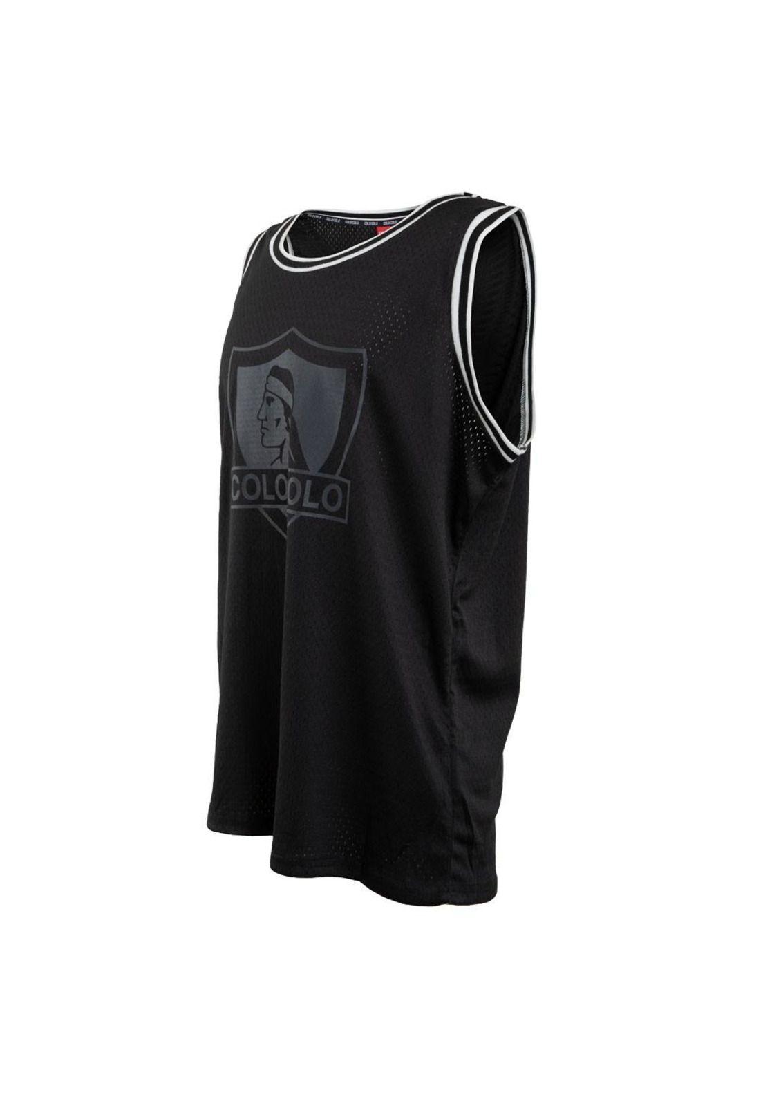 Polera Colo Colo Urbano tank "Escudo Gris" Negra-1
