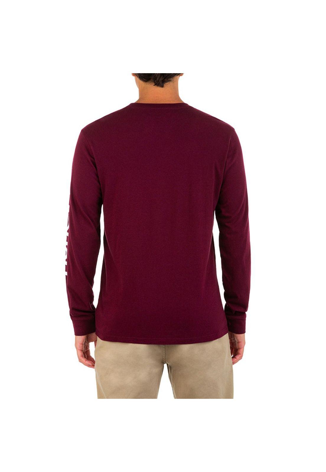 Polera Manga Larga Eeveryday Washed One And Only Dark Beetroo Hurley-3