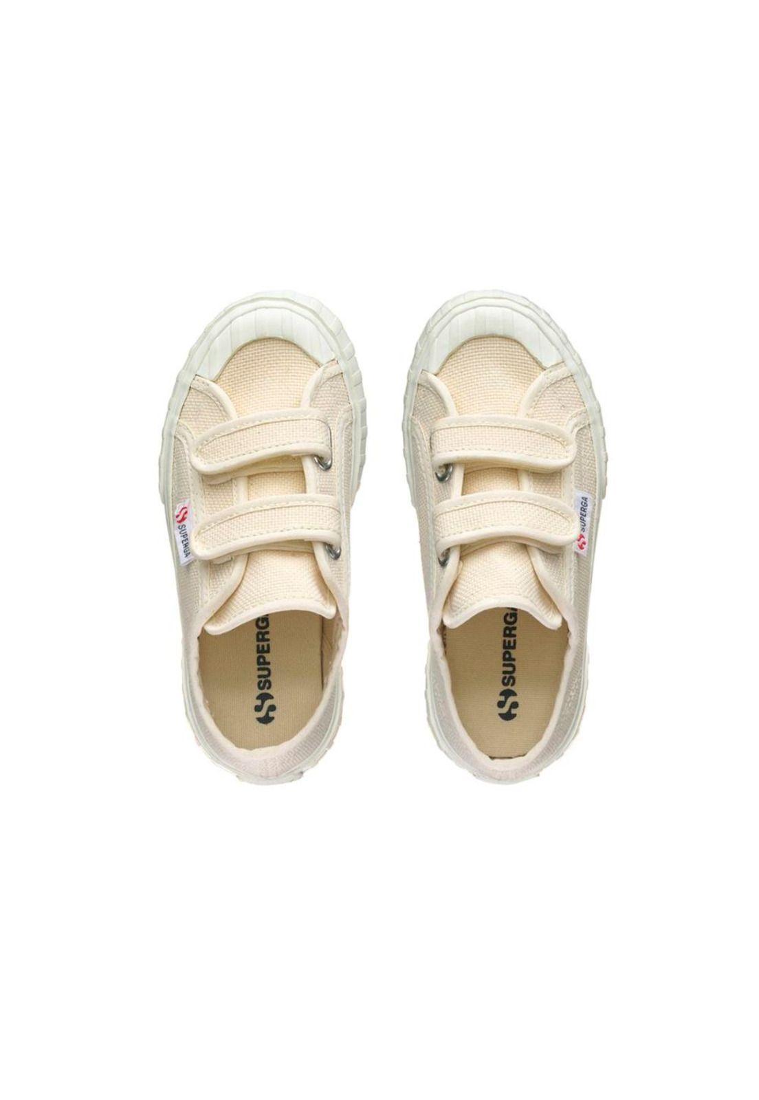 Zapatilla Kids 2630 Stripe Straps Beige Raw Avorio-3
