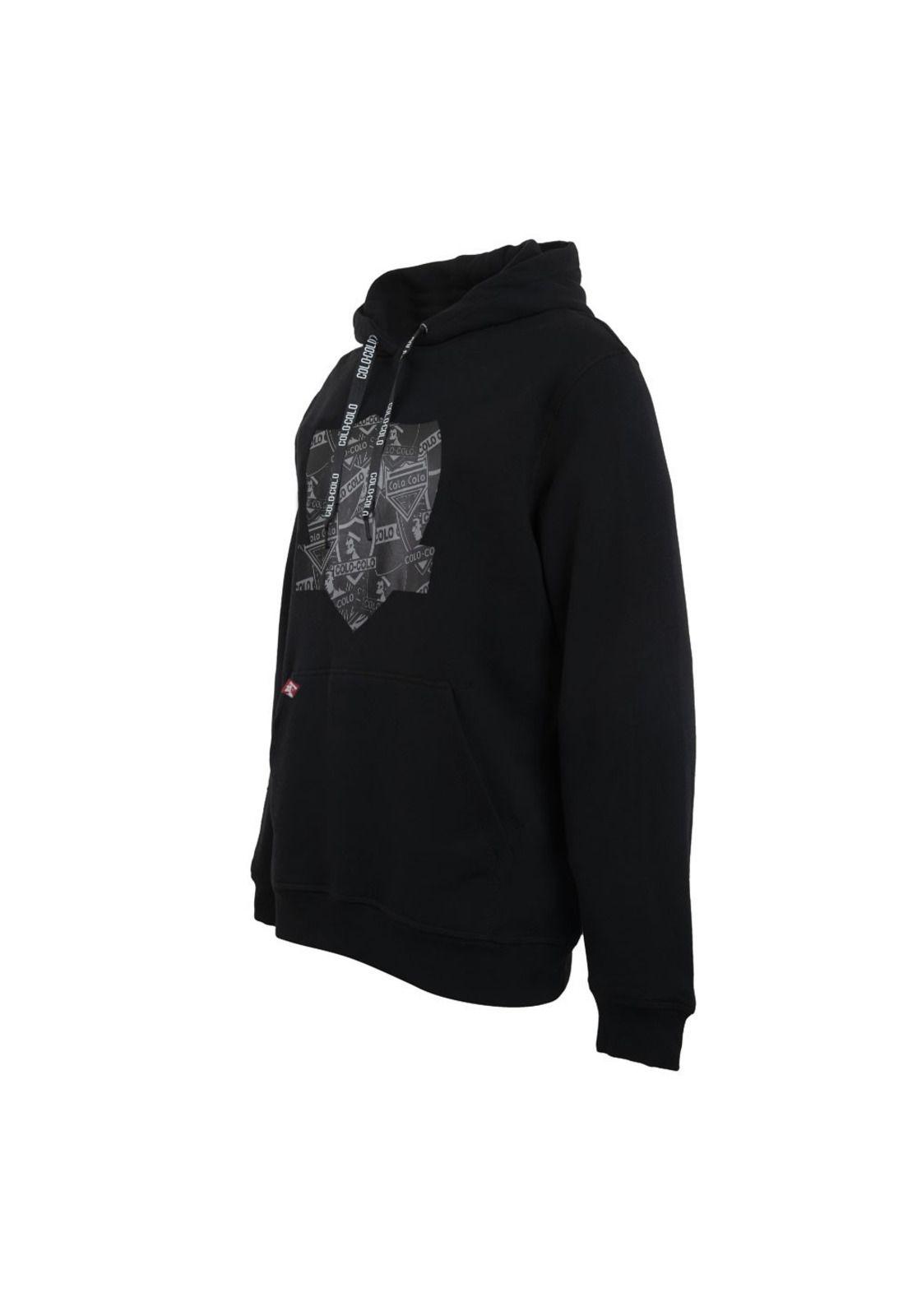 Poleron Colo Colo Urbano "Multi Escudos" Negro-1
