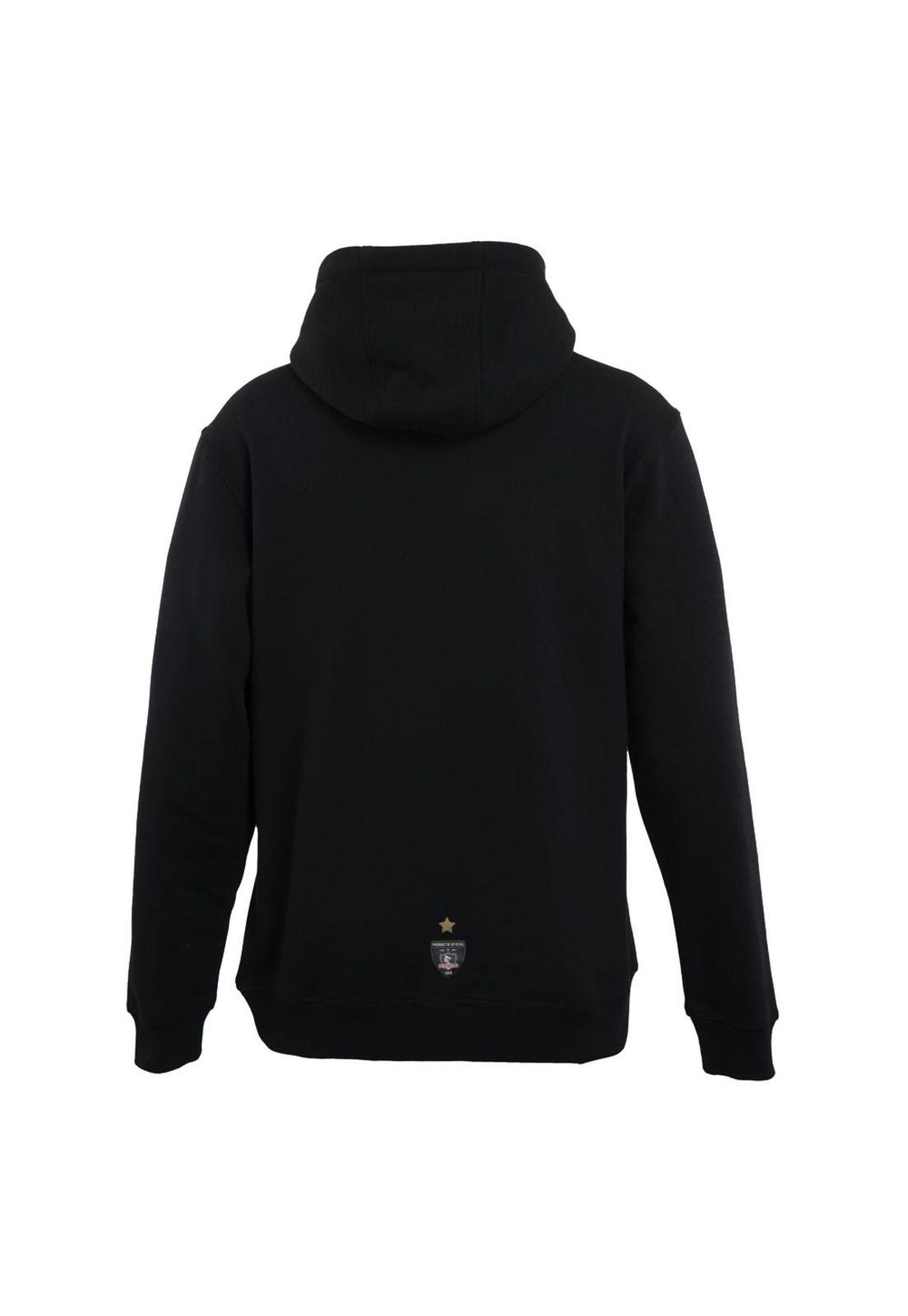 Poleron Colo Colo Urbano "Multi Escudos" Negro-2