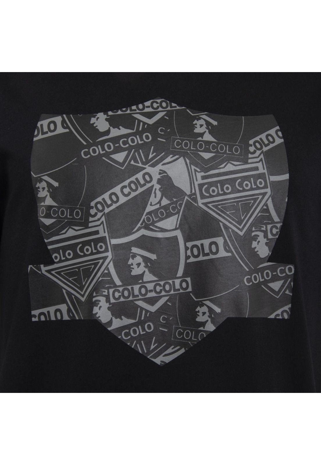 Poleron Colo Colo Urbano "Multi Escudos" Negro-3