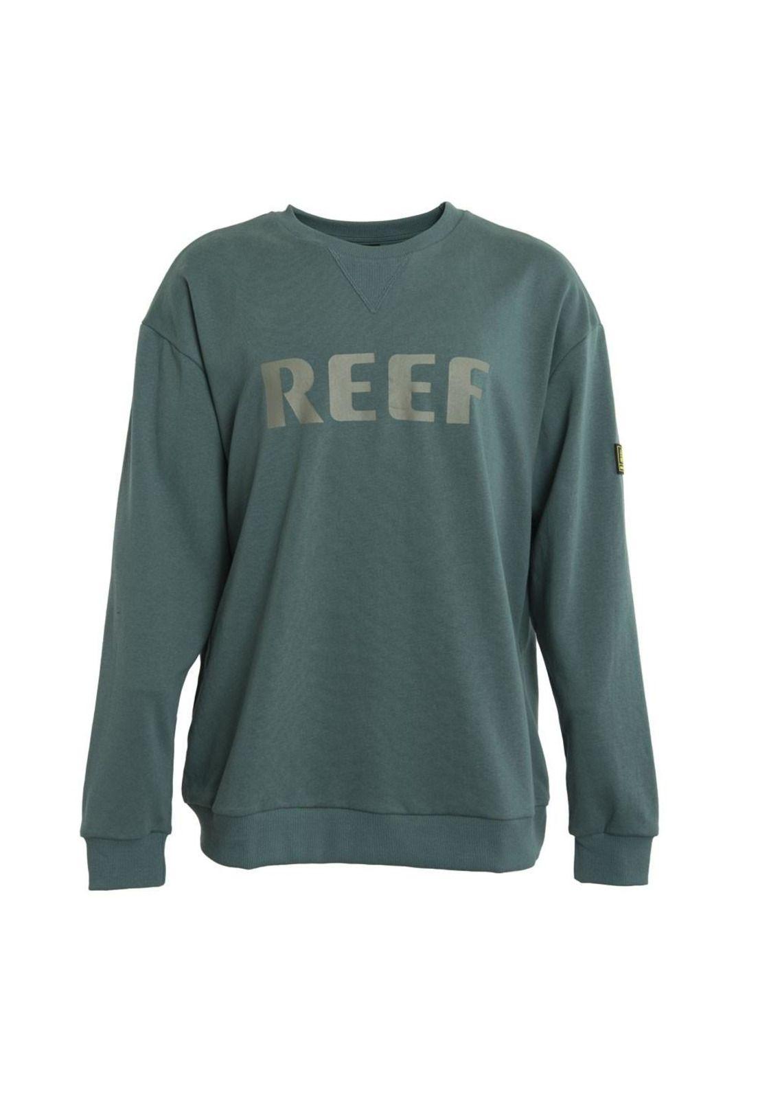 Poleron Men Crew Green Logo Front-0