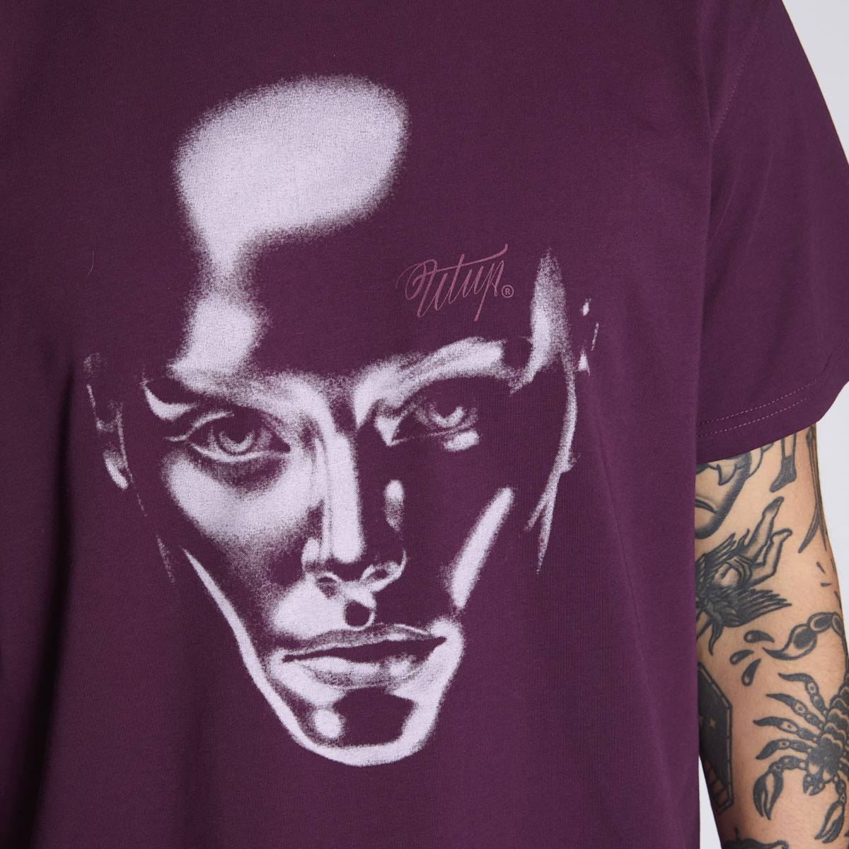 Polera Whatup Men Liquid Face Purple-3