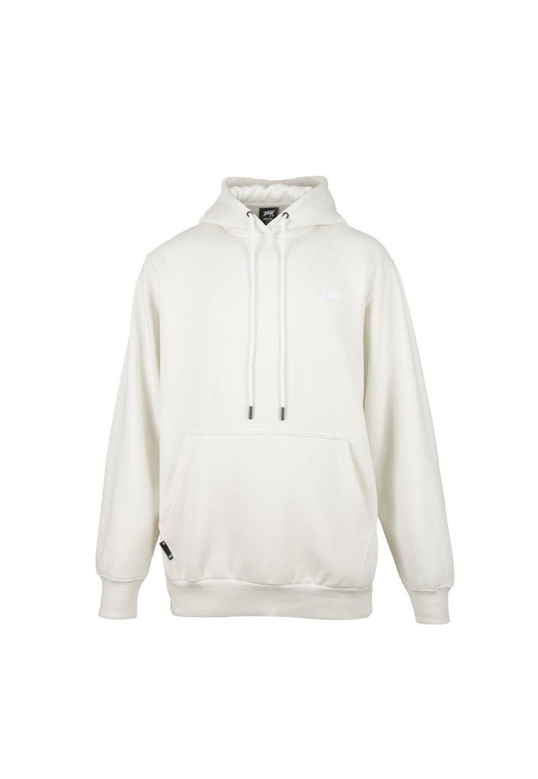 Poleron Hoodie Gray Small Logo White-0