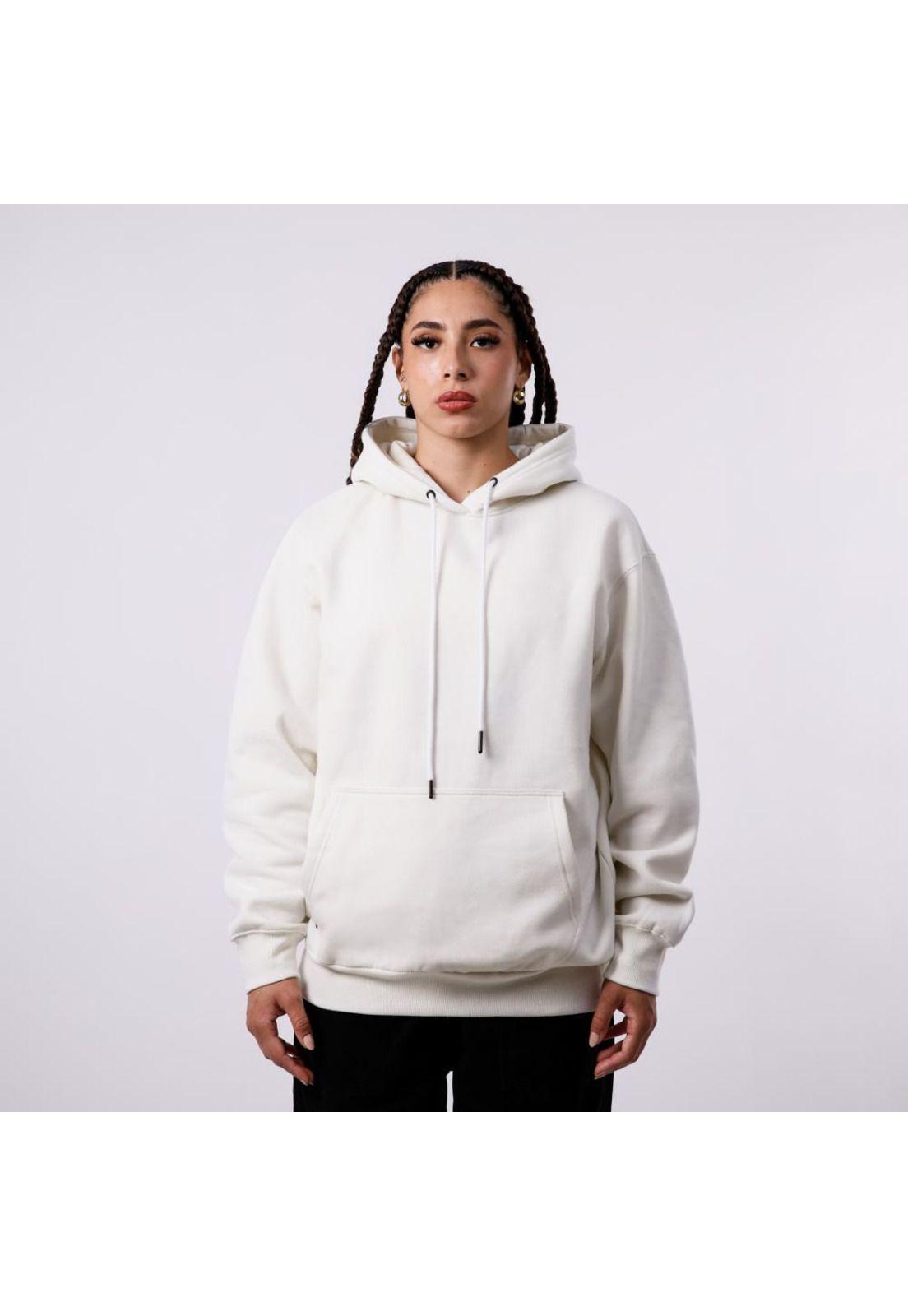 Poleron Hoodie Gray Small Logo White-1