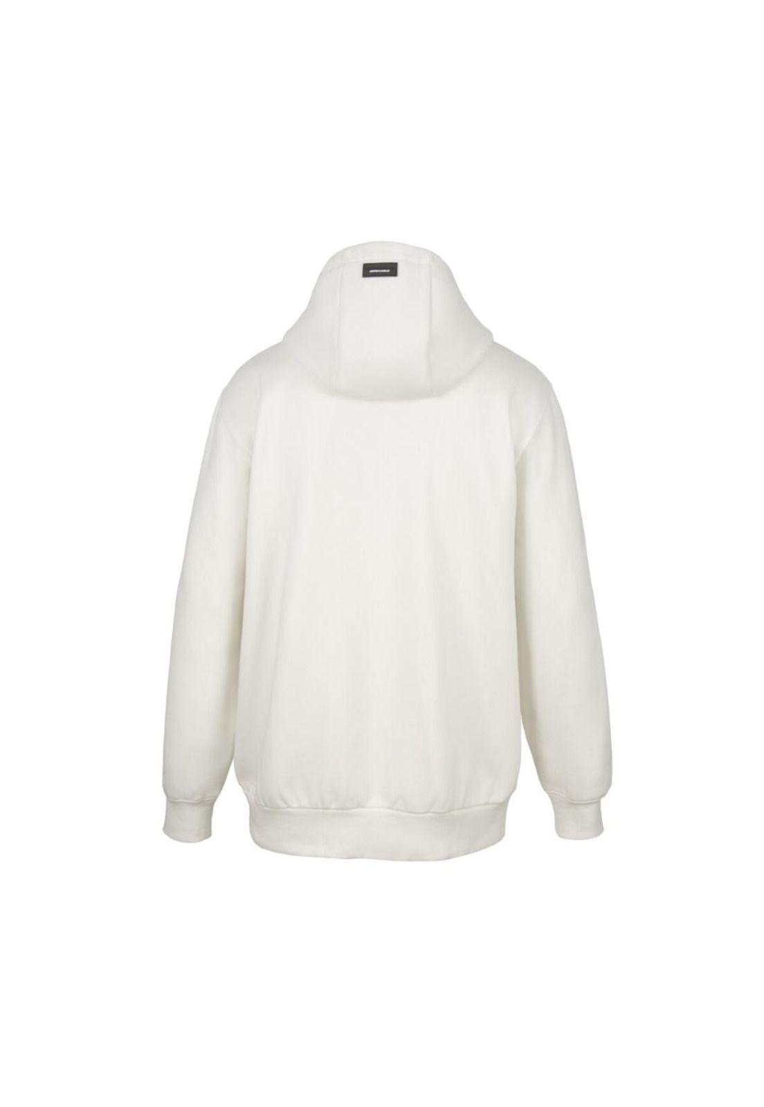Poleron Hoodie Gray Small Logo White-2