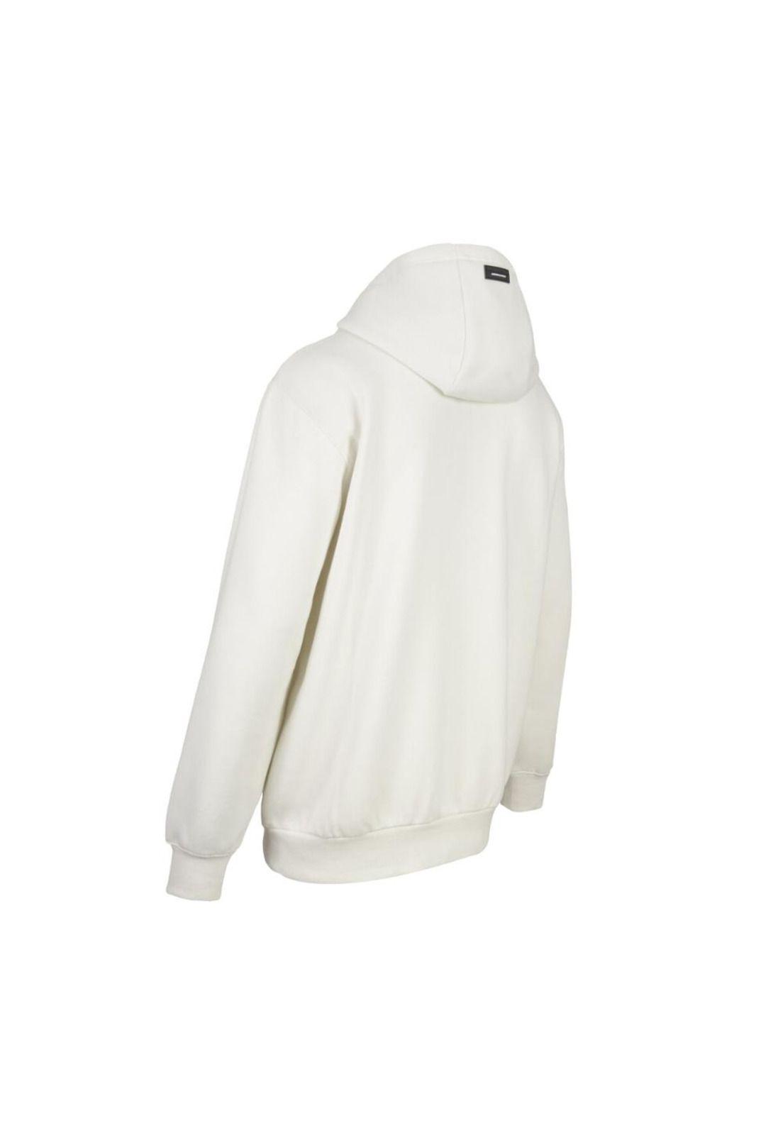 Poleron Hoodie Gray Small Logo White-3