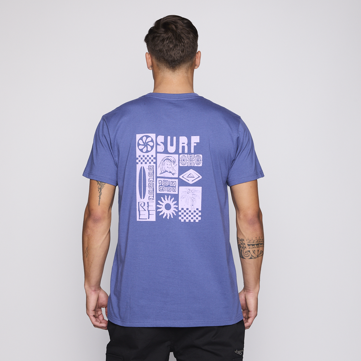 Polera Reef Men Surf Reef Blue Pink-2