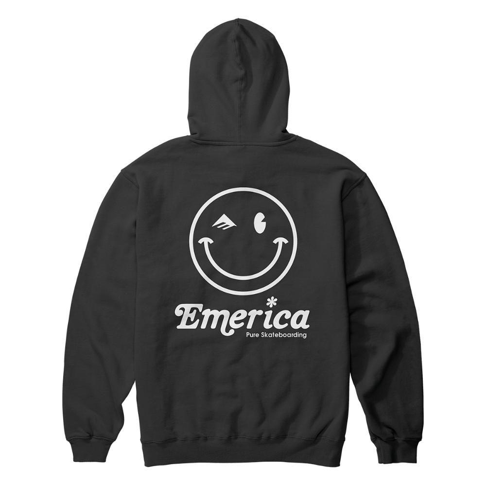 Poleron Men Hoodie Happy Face Black-1