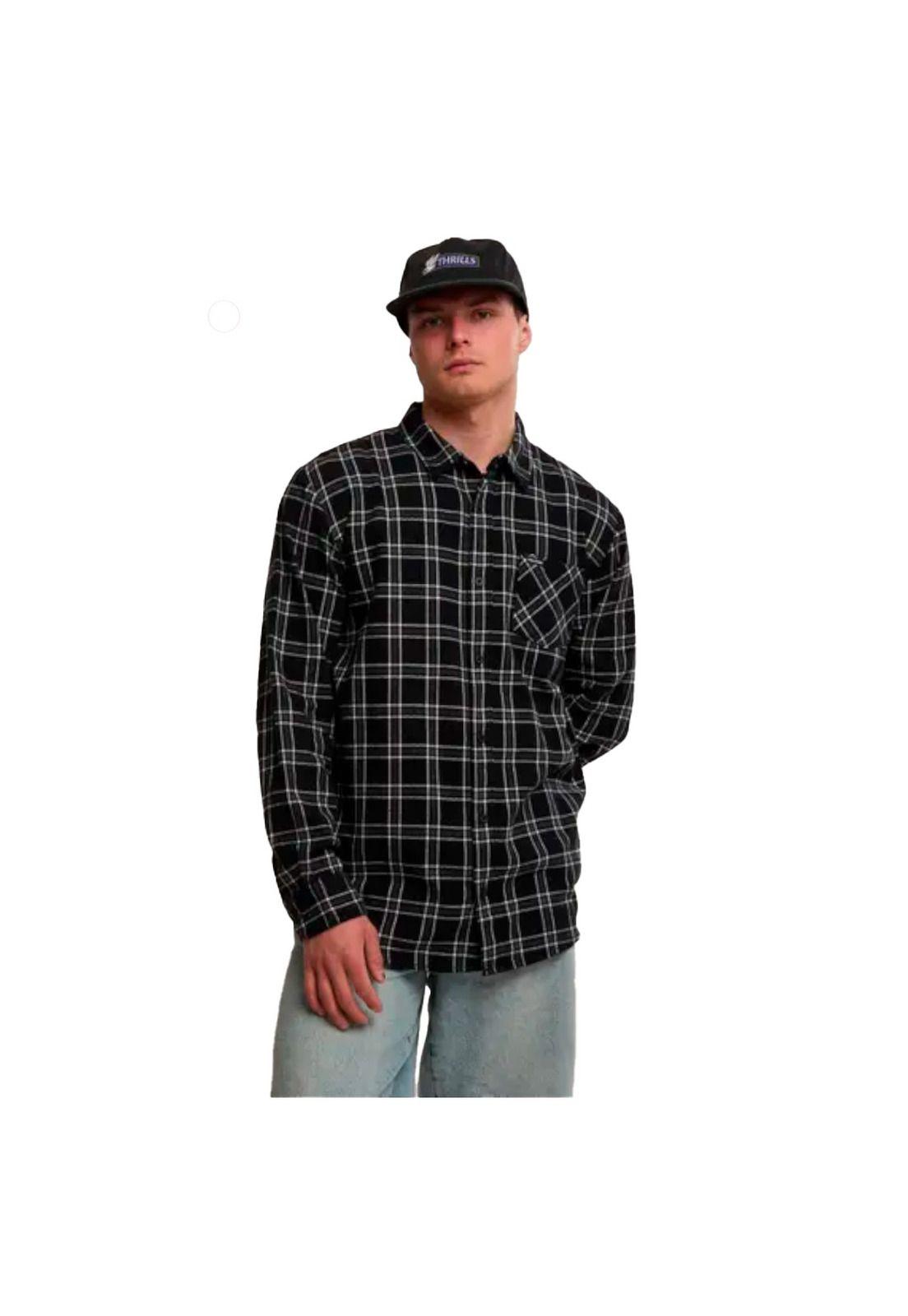 Camisa Hurley Union Plaid Black-0