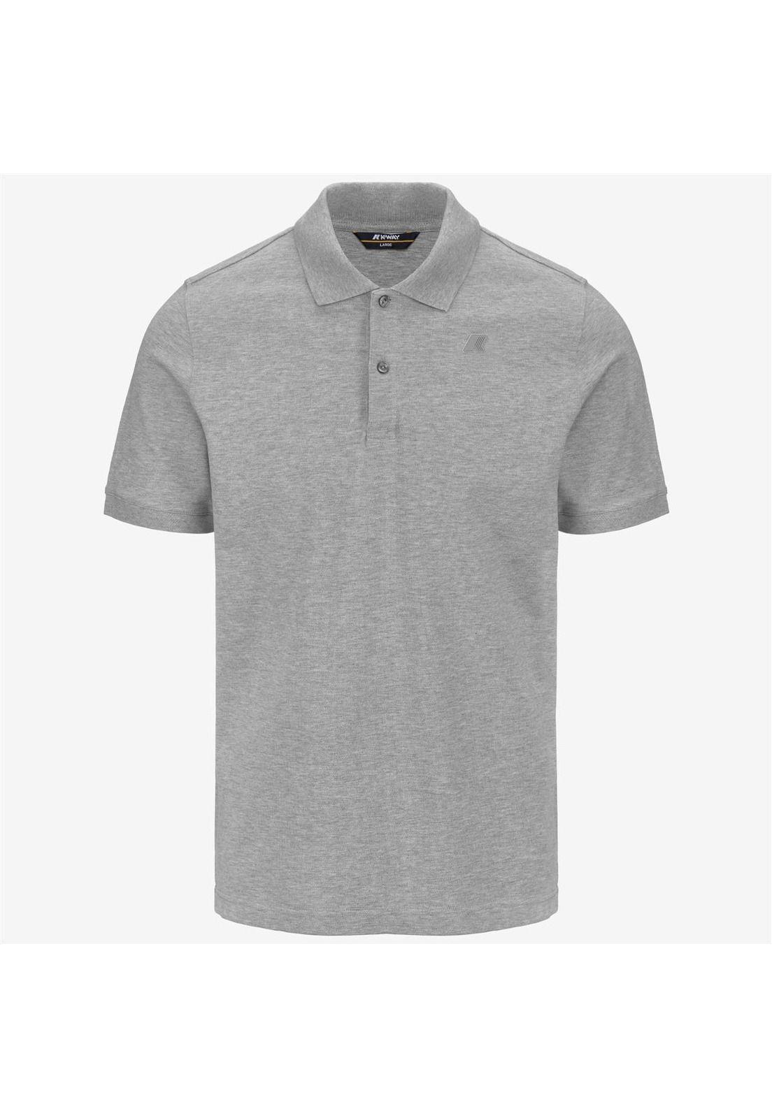 Polera K-Way Men Amedee Pique Grey Melange-4