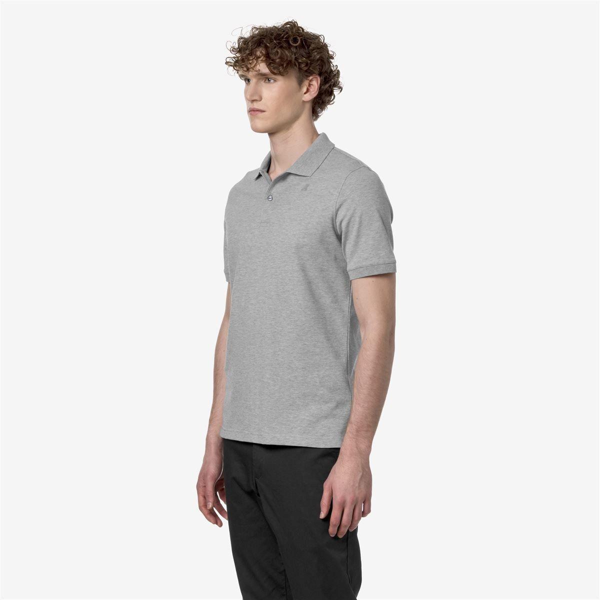 Polera K-Way Men Amedee Pique Grey Melange-2