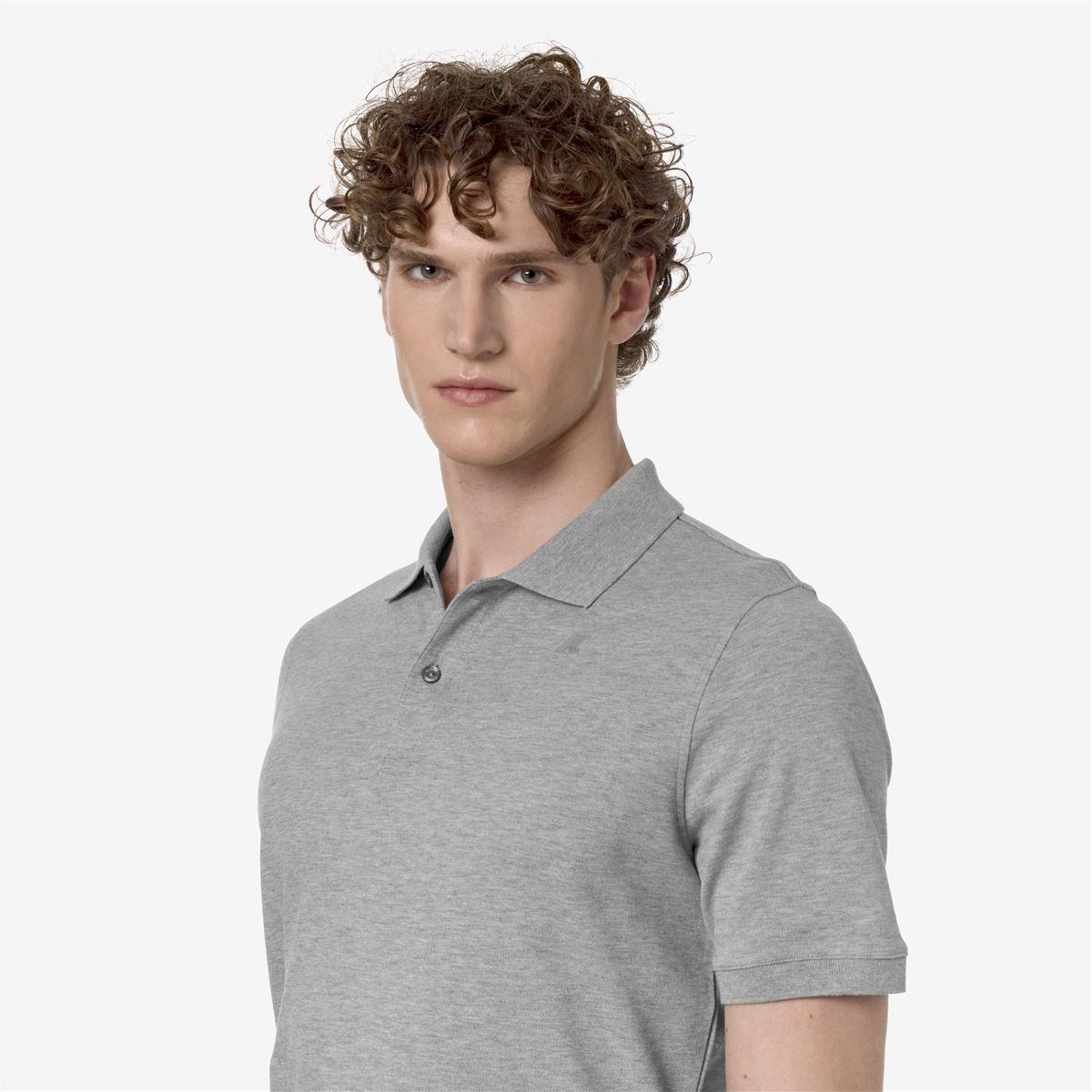 Polera K-Way Men Amedee Pique Grey Melange-4