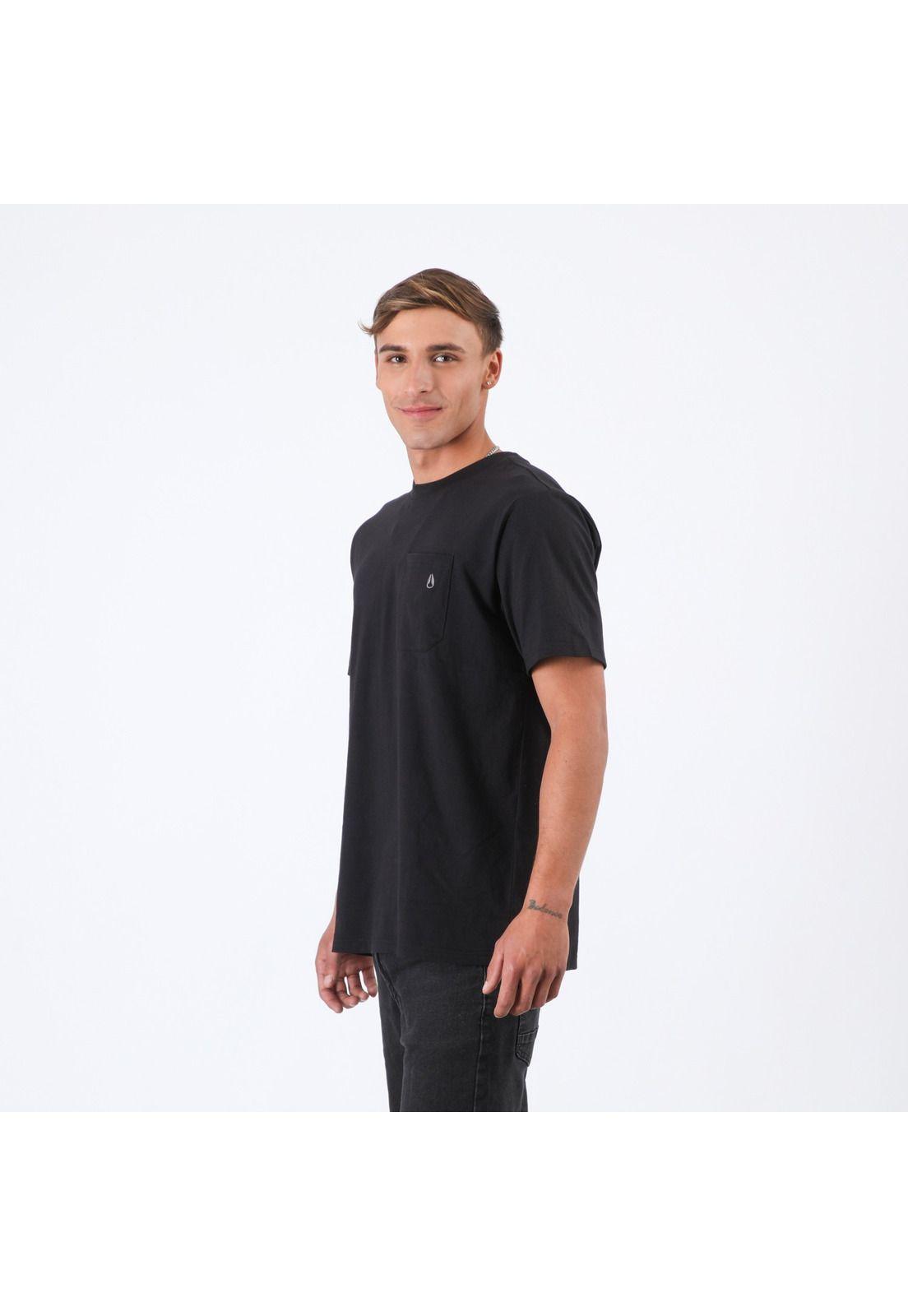 Polera Nixon Men Pocket Black Grey-3