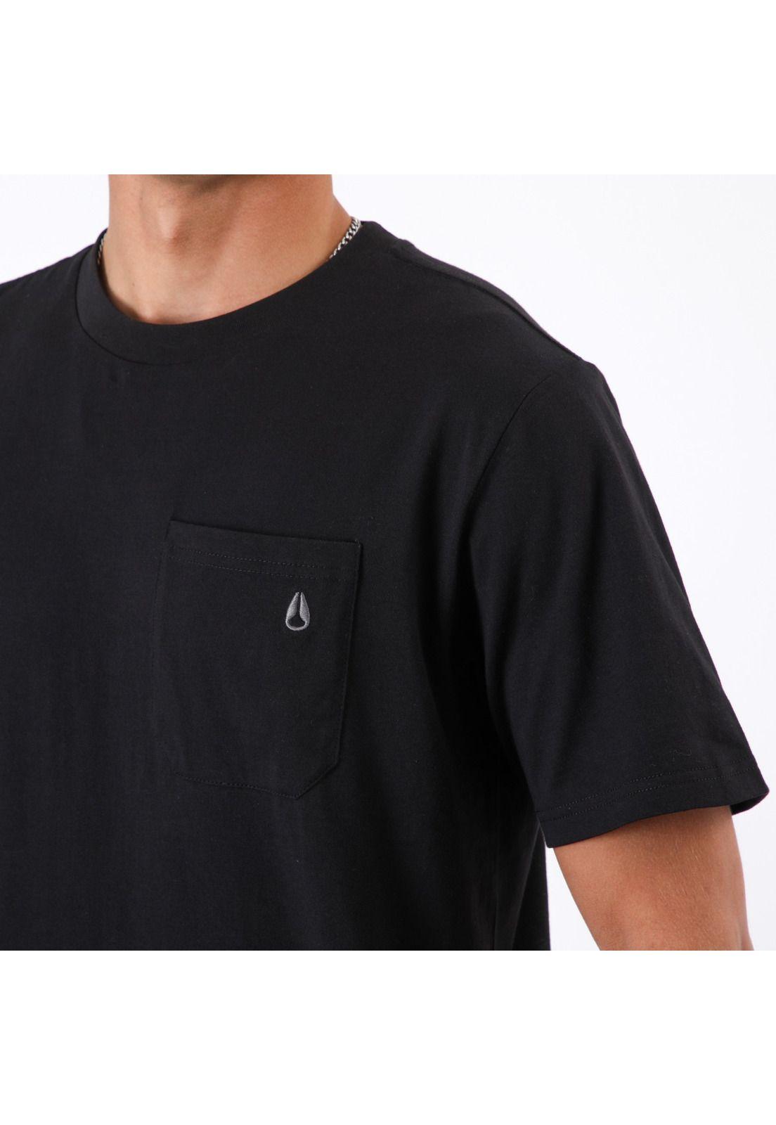Polera Nixon Men Pocket Black Grey-4