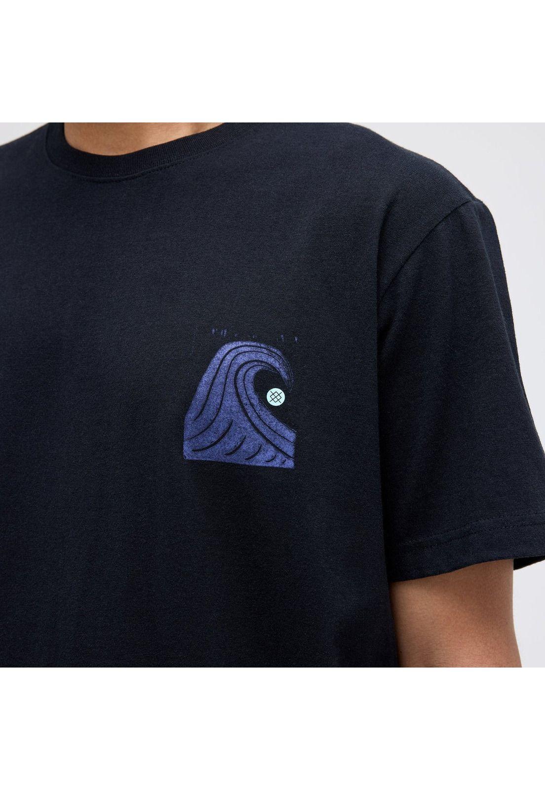 Polera Stance Stacked Swell Black-2