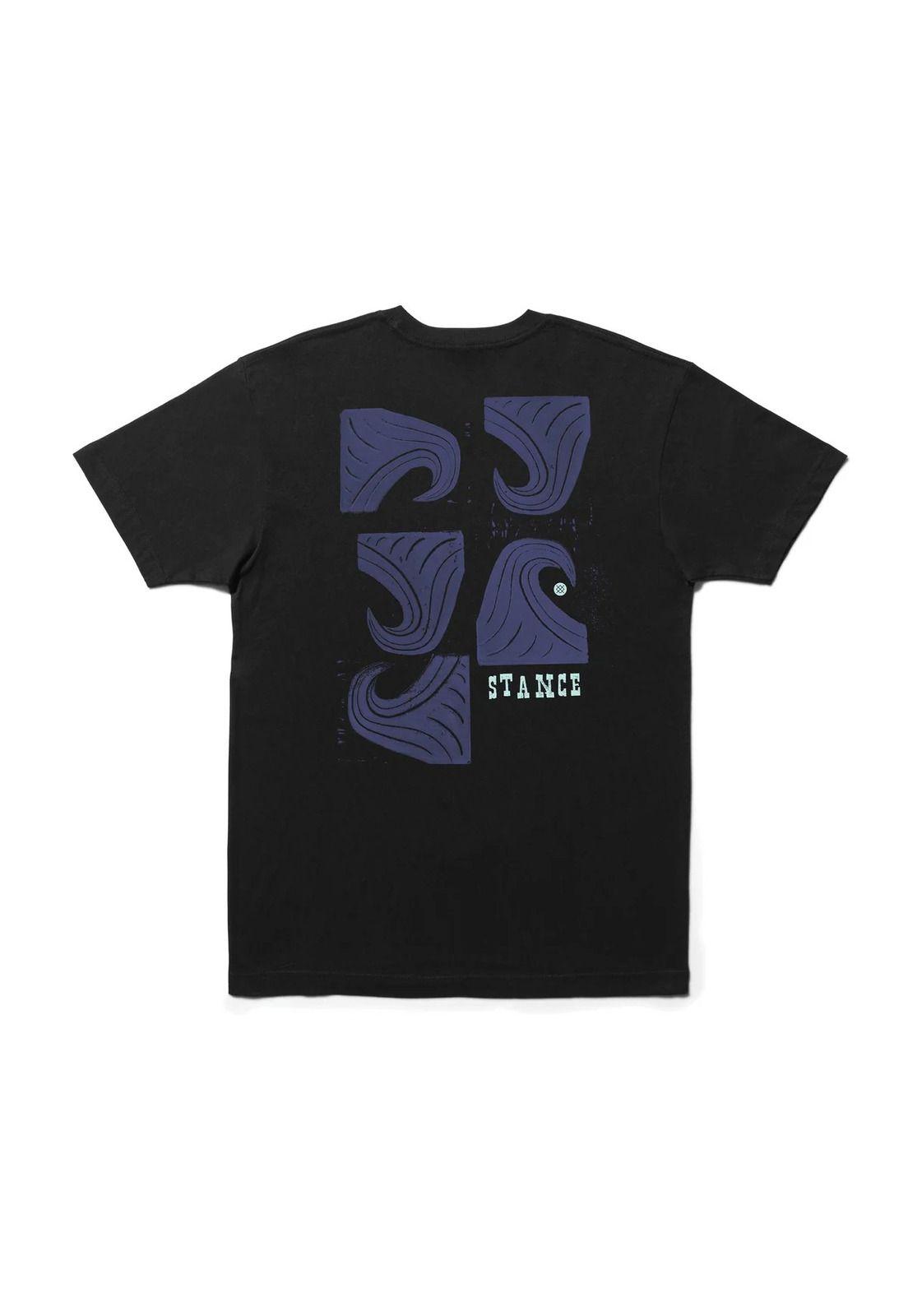 Polera Stance Stacked Swell Black-3