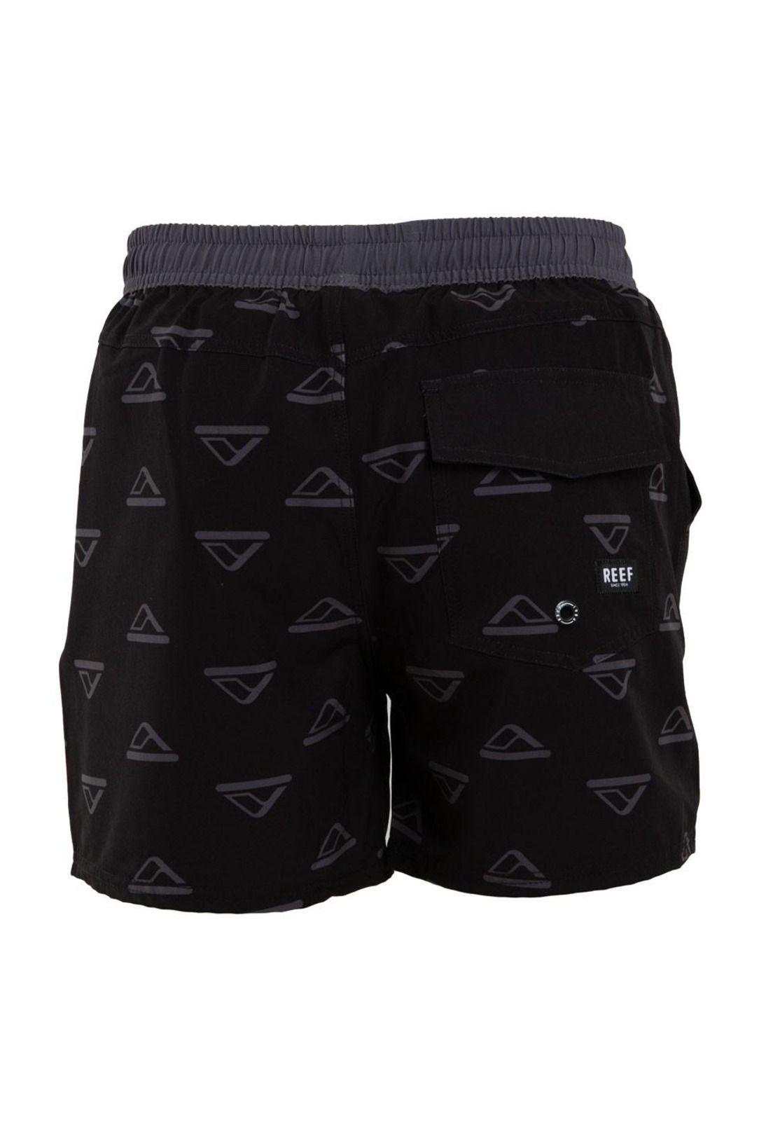 Traje de Baño Logo Printed Black Grey-2