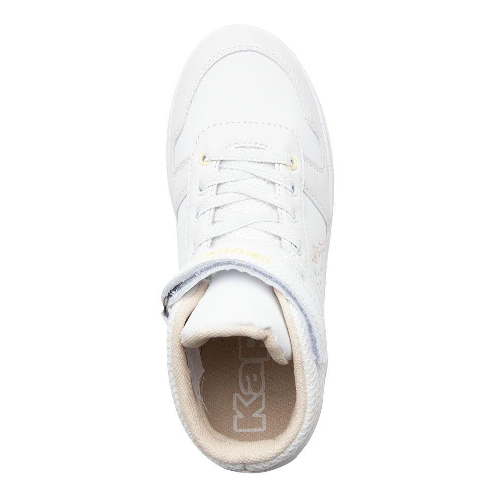 Zapatilla Teens Logo Kary Mid Ev White Pink Yellow-2