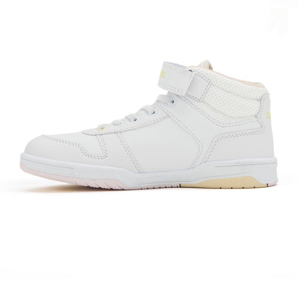 Zapatilla Teens Logo Kary Mid Ev White Pink Yellow-5