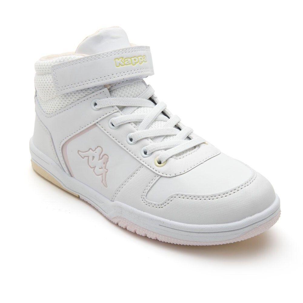 Zapatilla Teens Logo Kary Mid Ev White Pink Yellow-1