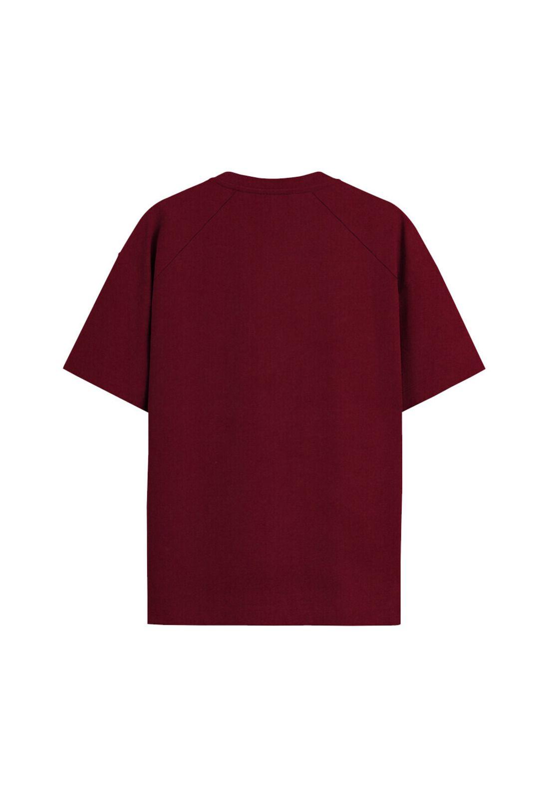 Polera Nixon Men Tiny Logo Burgundy-1