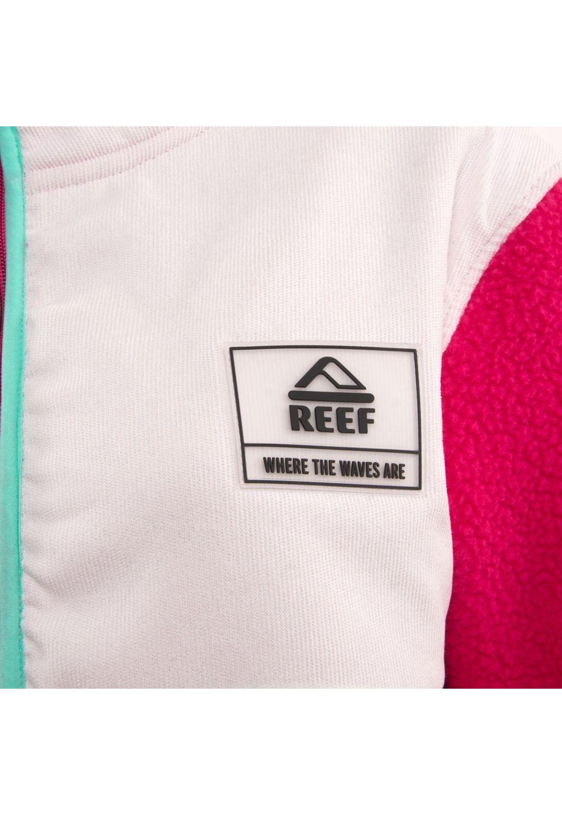 Poleron Women Sherpa Fucshia White-3