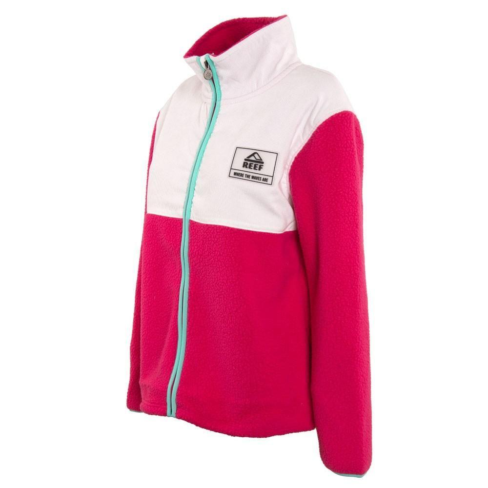 Poleron Women Sherpa Fucshia White-1