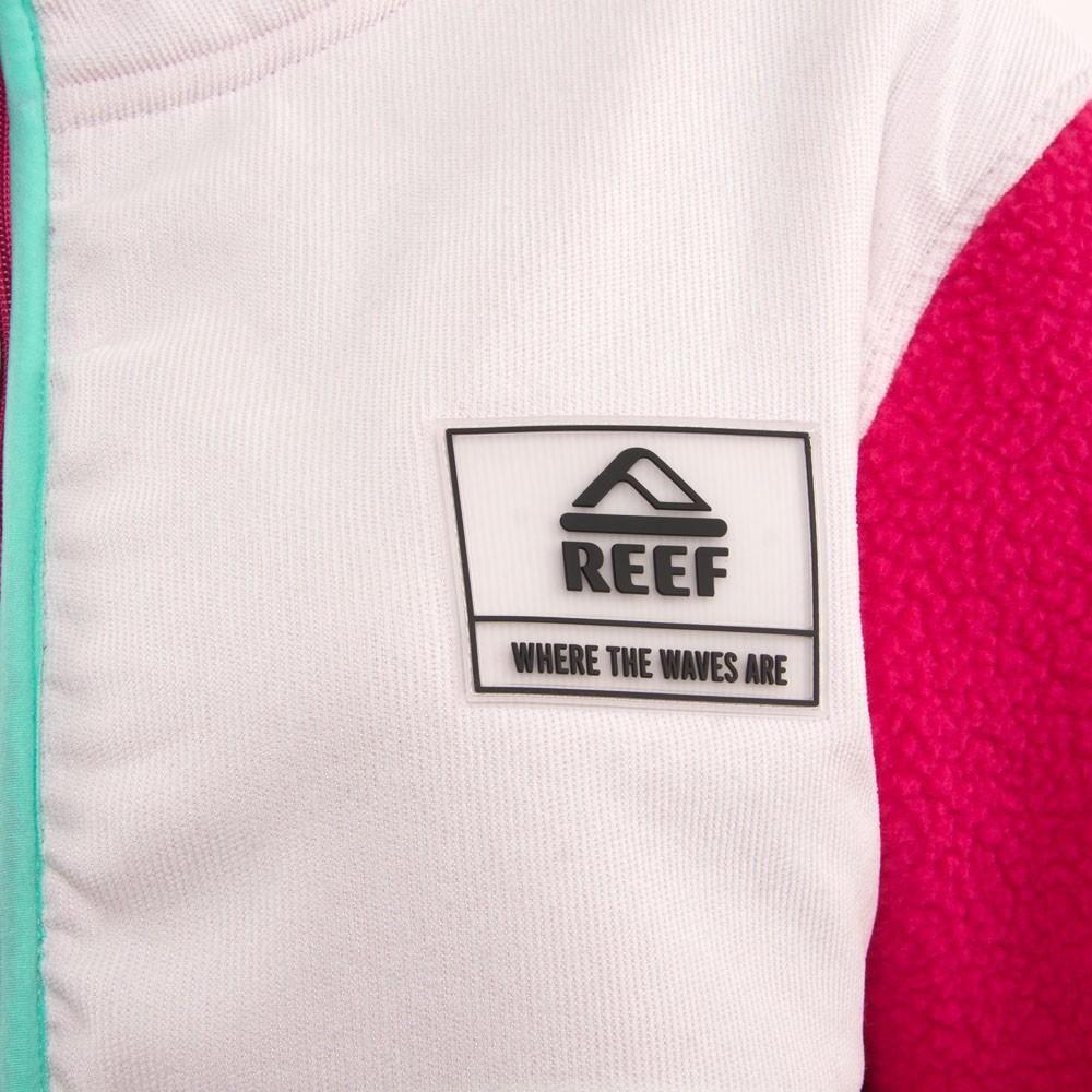 Poleron Women Sherpa Fucshia White-3