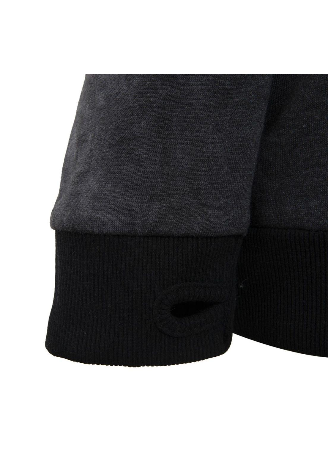 Poleron Women Crew Black White-3