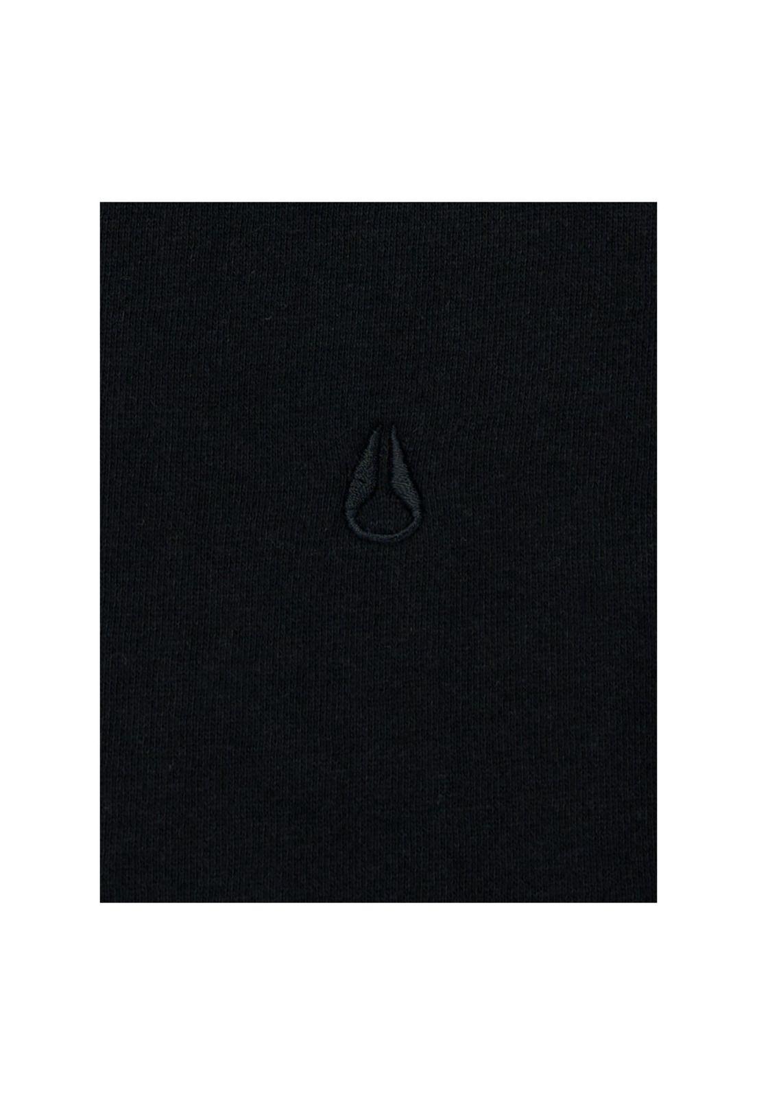 Polerón Nixon Men Full Zipper Tiny logo Black-2