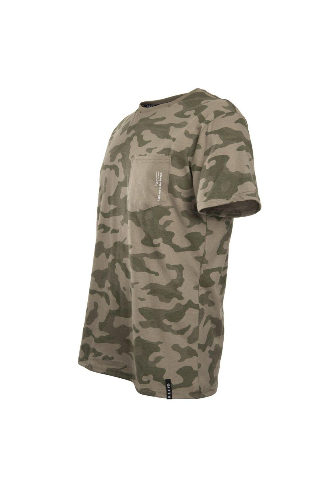 Polera Camo Brown Bolsillo Reef-1