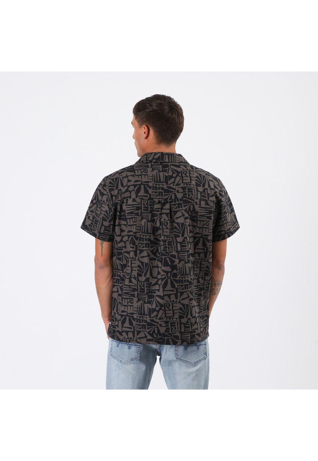 Camisa Reef Men Negro Diseños Gris-2
