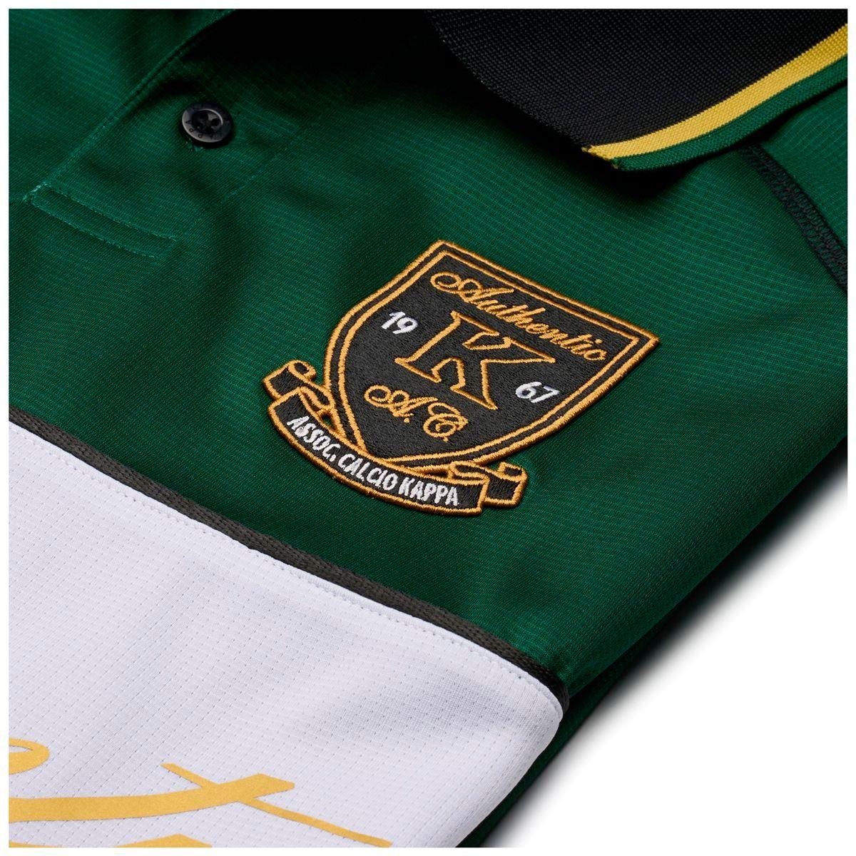 Camiseta Kappa Men Authentic Norton Green White-2